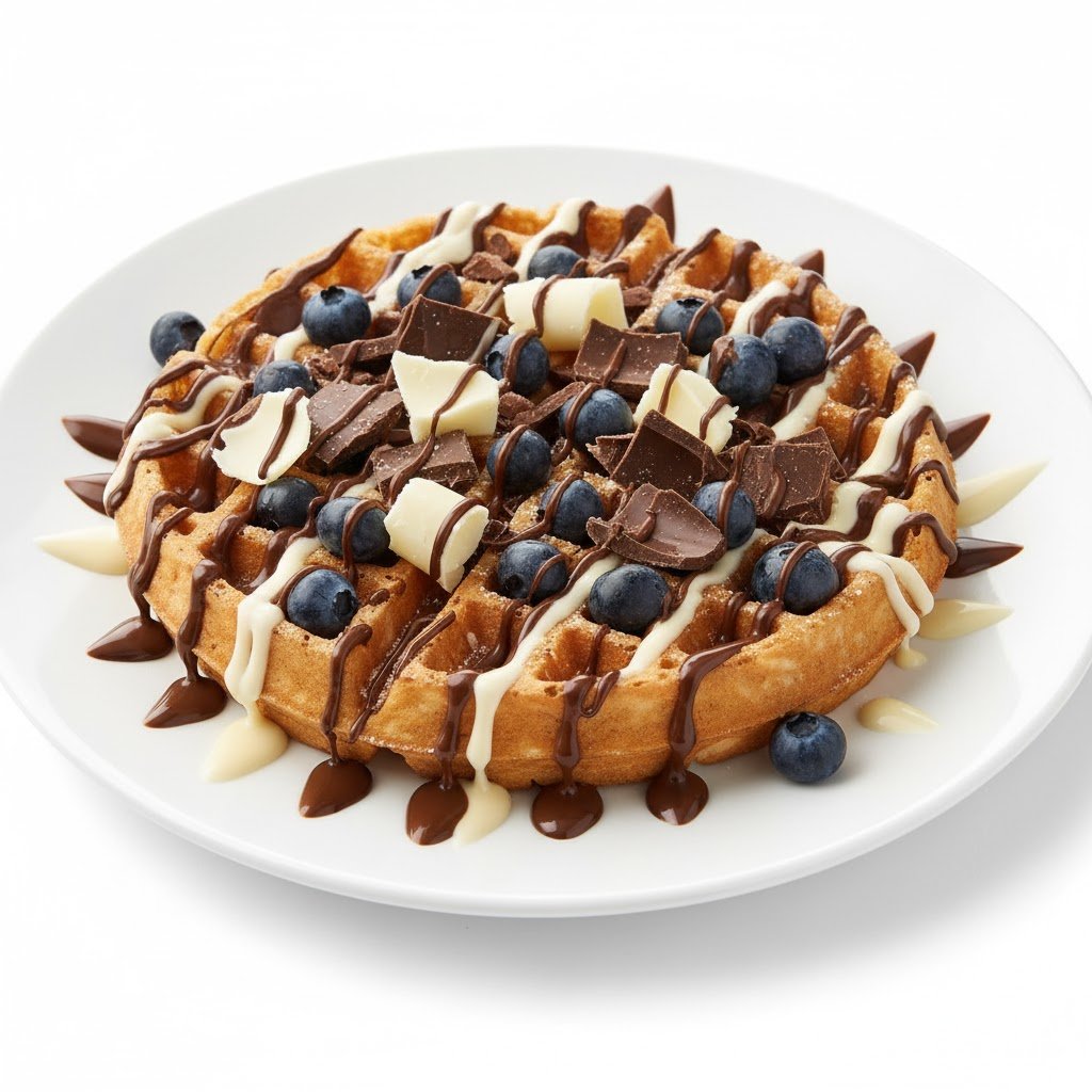 صورة وافل توت و شوكولاتة